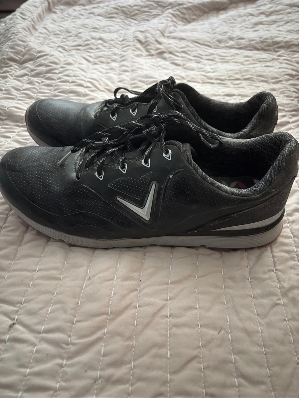 Callaway Black Athletic Lace-Up Golf Sneakers